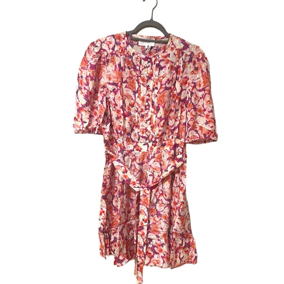 Ba&sh Rose Diamond Mini Dress in Fuchsia (L/3) - Picture 5 of 12